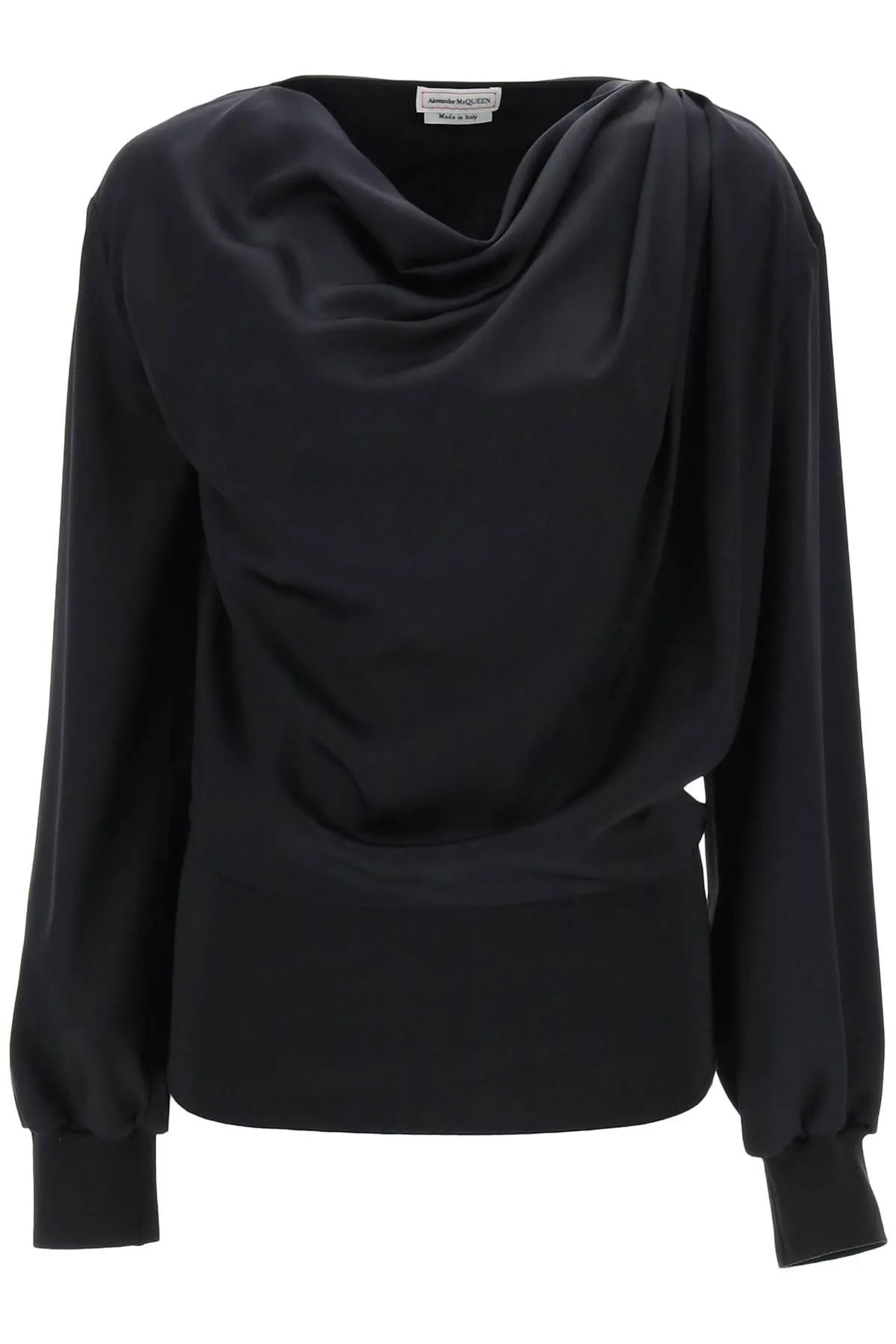 Alexander McQueen    Alexander Mcqueen Draped Blouse In Satin