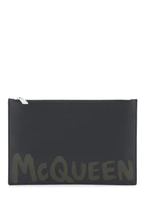 Alexander McQueen    Alexander Mcqueen Graffiti Flat Pouch