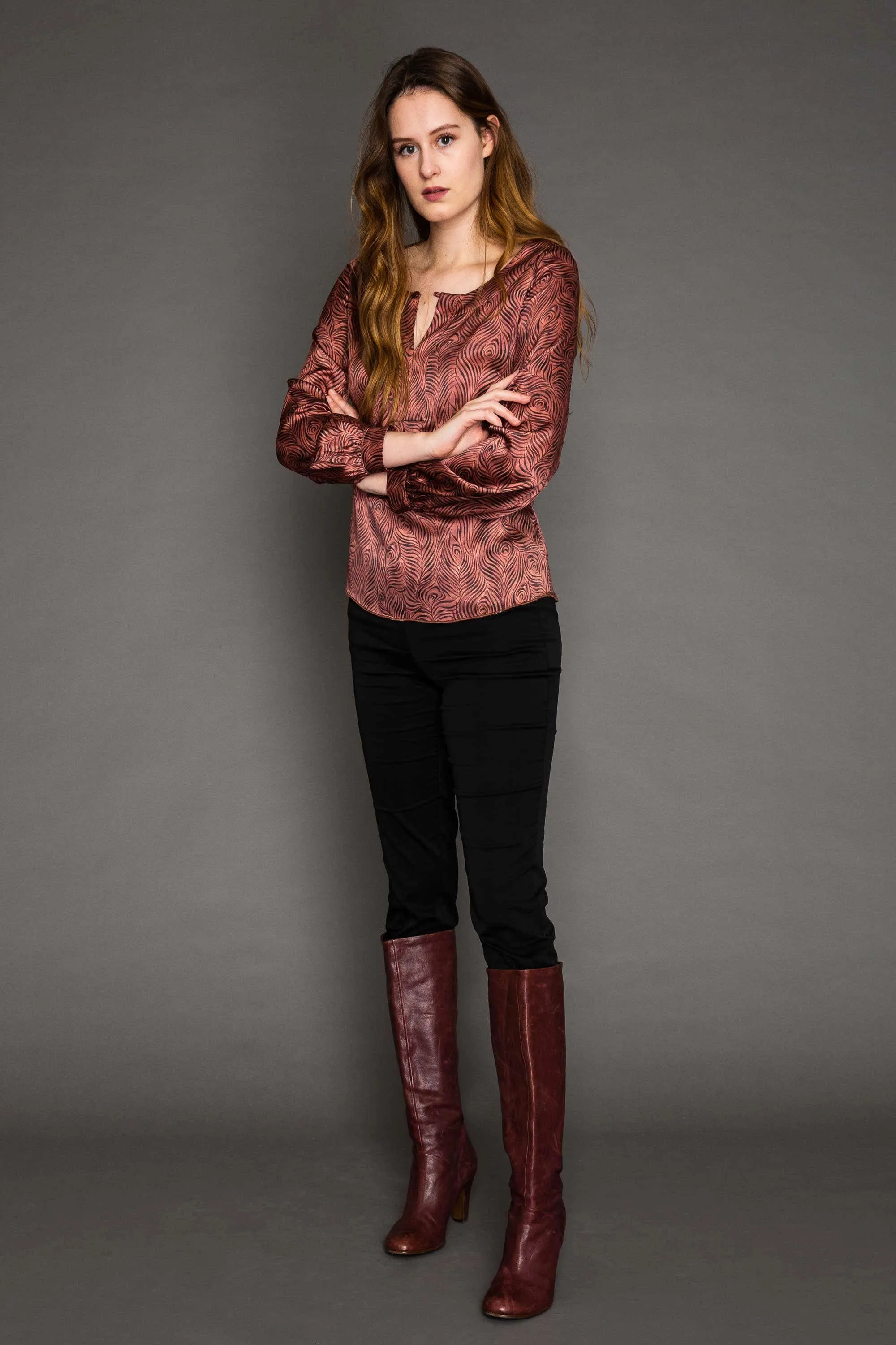 Blouse Romy Silk / PeacockFeather