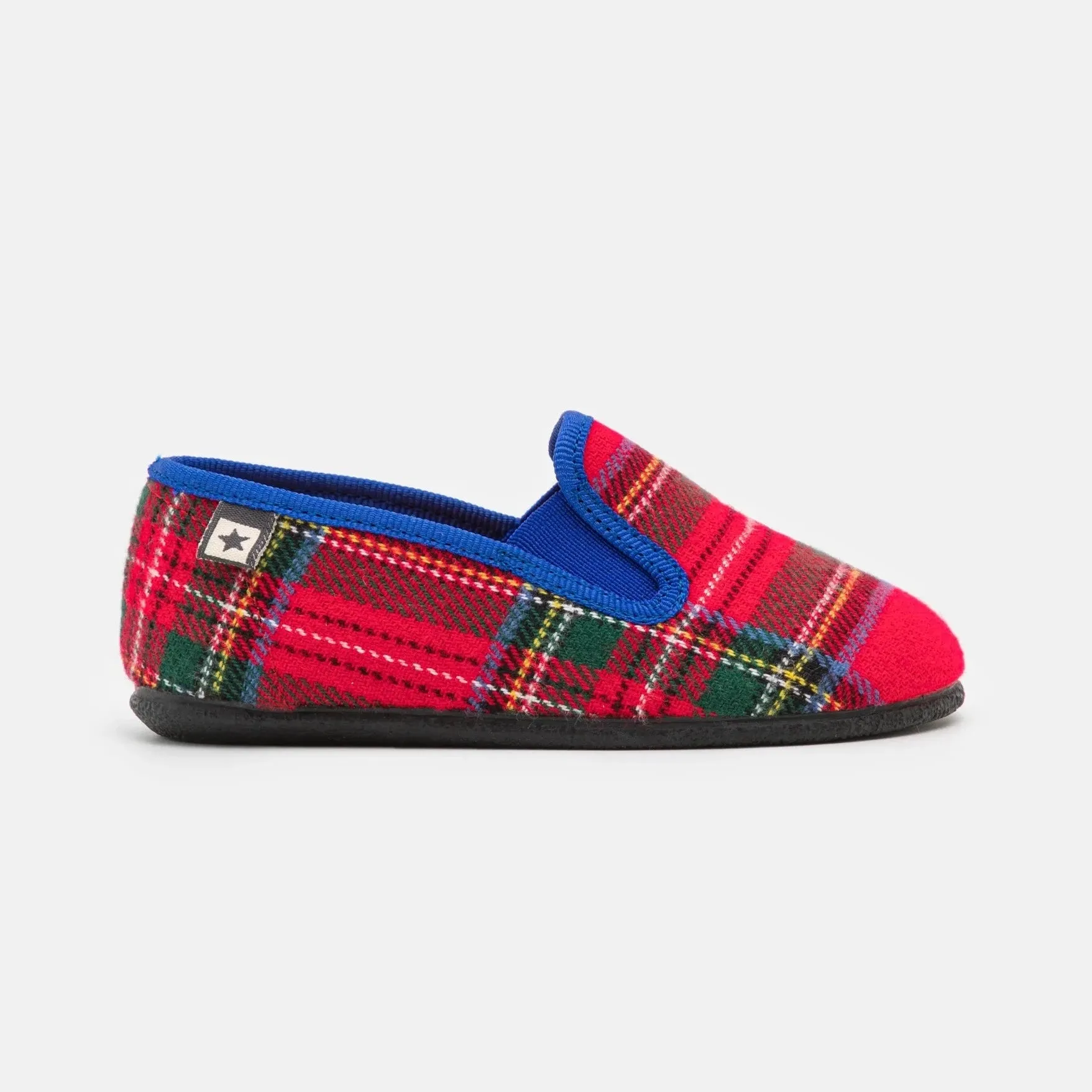 Bonton Red Plaid Smoking Loafer