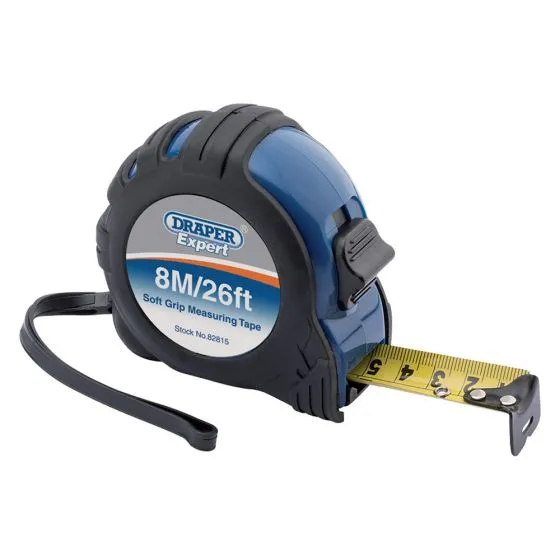 Draper 82815 8M Tape Measure Heavy Duty Blade Lock and Belt Clip