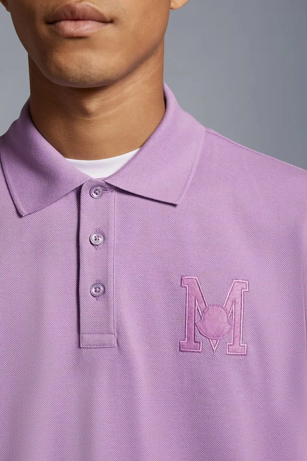 MONCLER  |Embroidered Monogram Polo Shirt