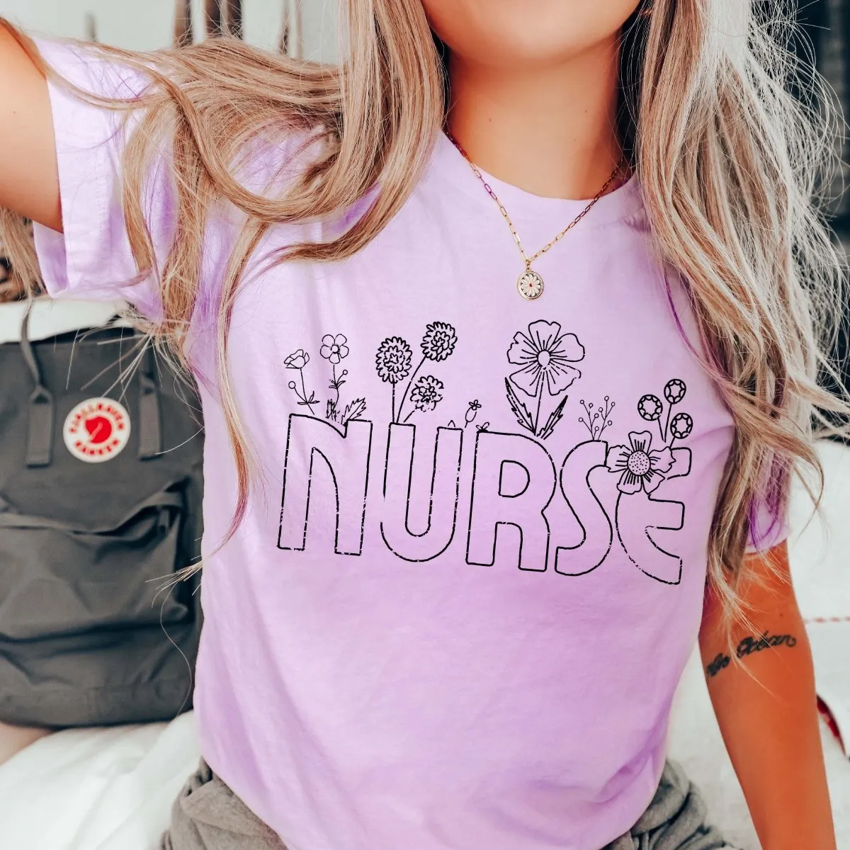 Nurse Flowers Tee