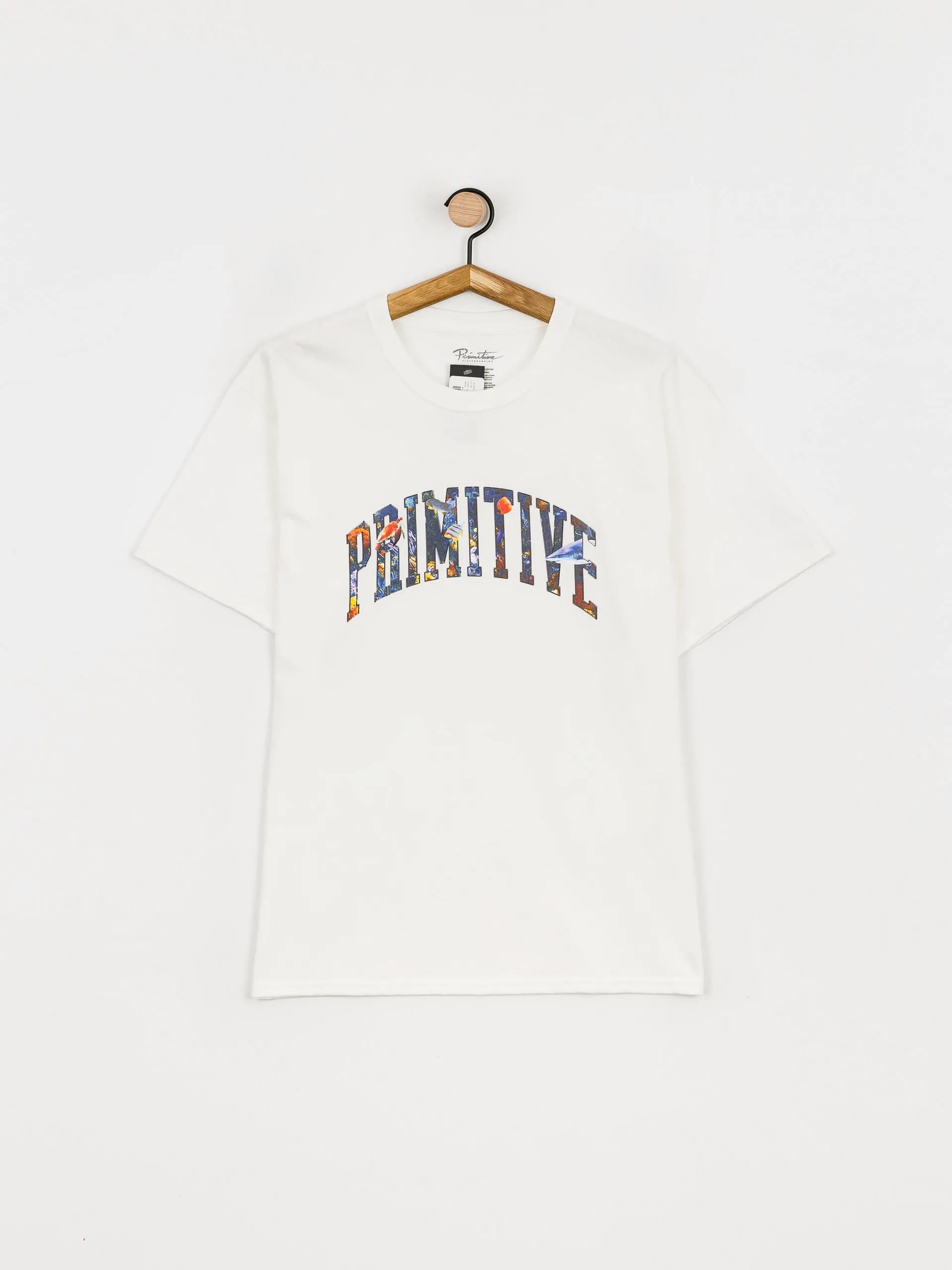 Primitive Collegiate Aquatic T-shirt (white)