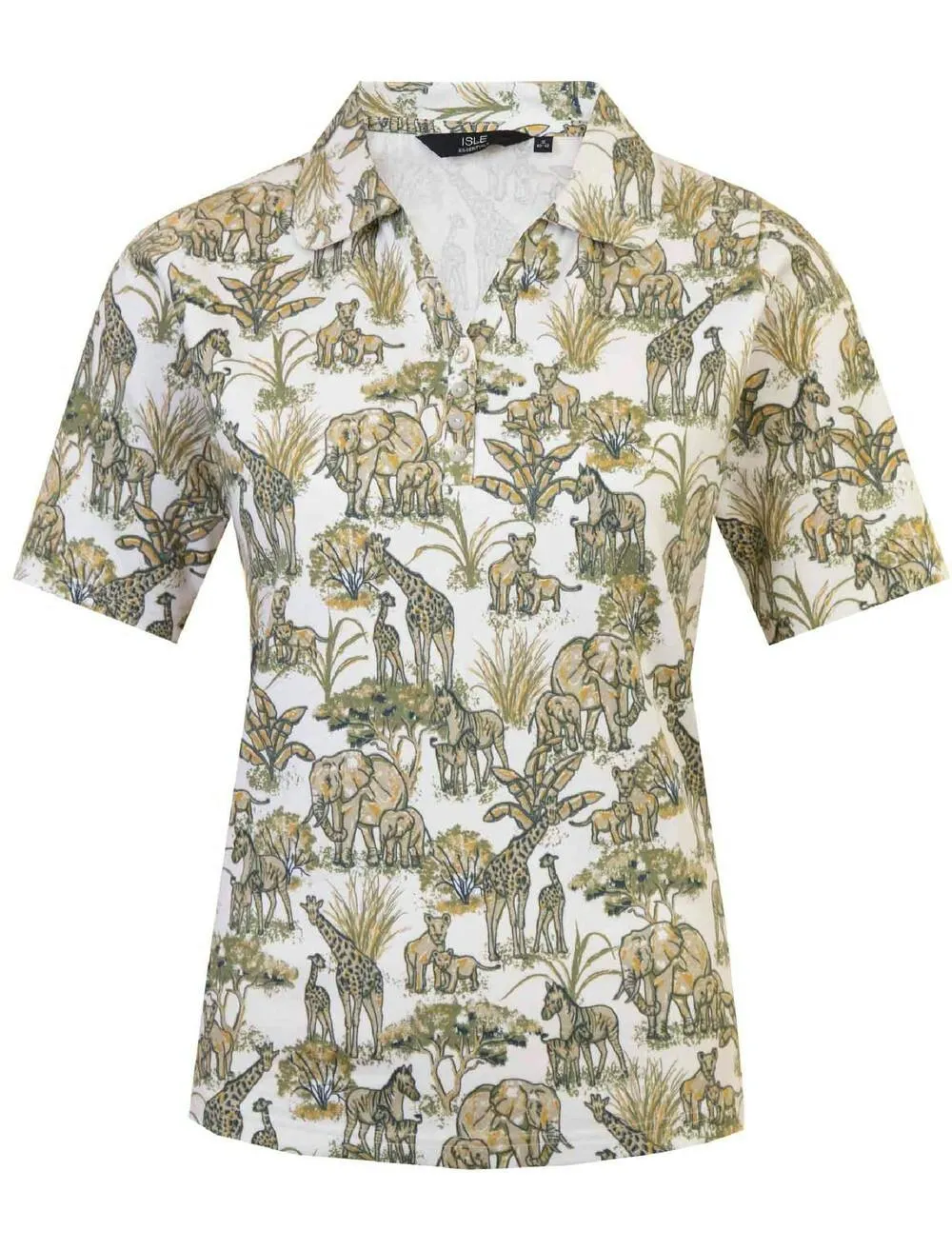 Stone Print Polo Shirt