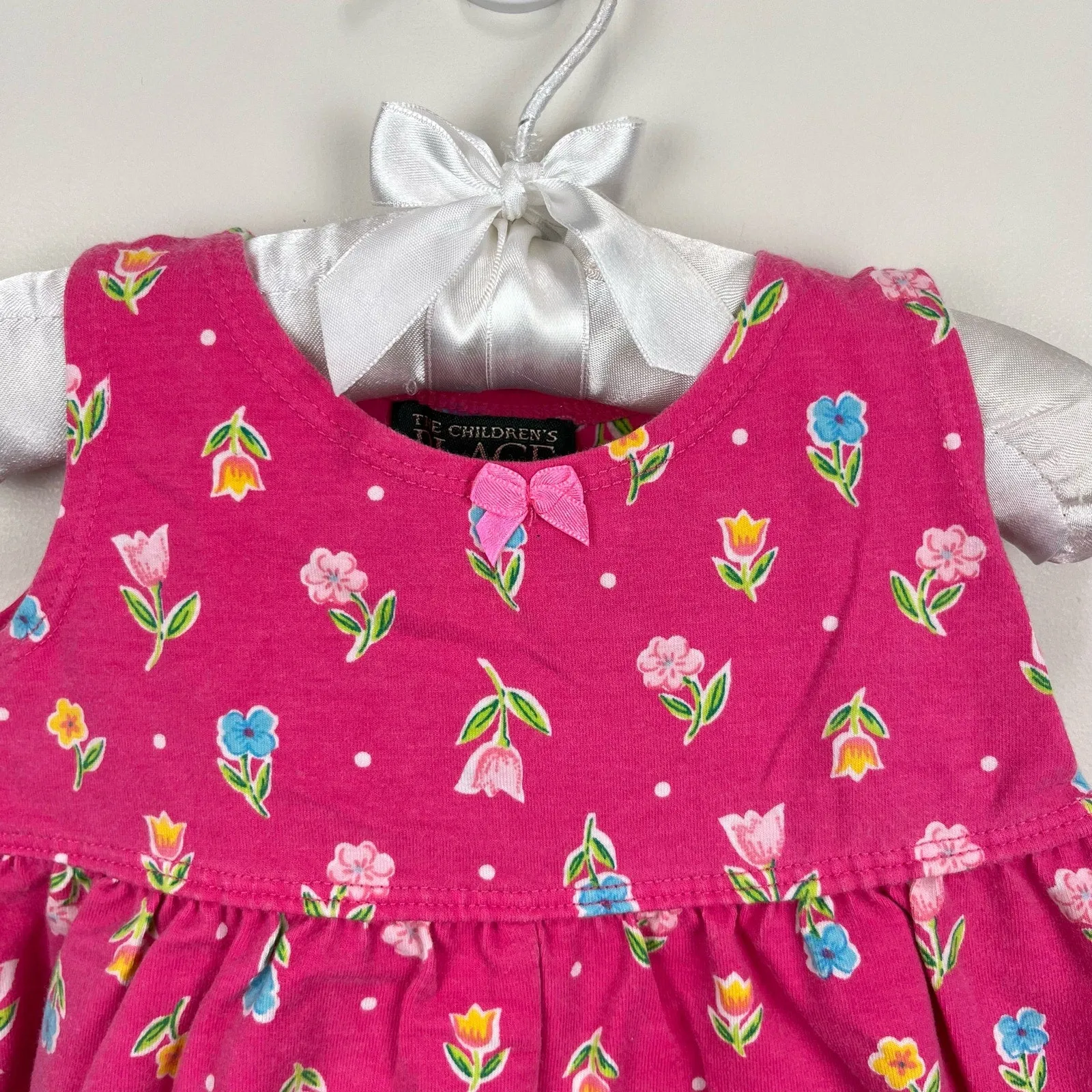Vintage The Children's Place Pink Floral Romper 6-9 Months